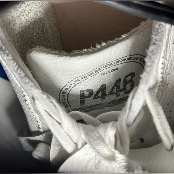 MENS P448 "Sohoer" calf leather low-top sneakers - Picture 10 of 16